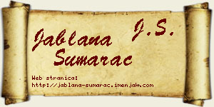 Jablana Šumarac vizit kartica